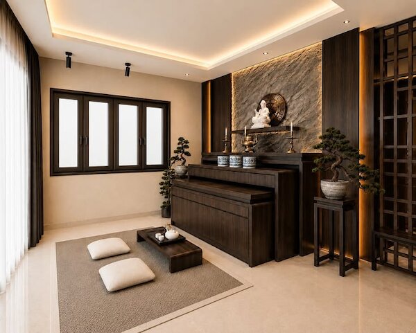 Quy trình thi công đắp phào chỉ phòng thờ