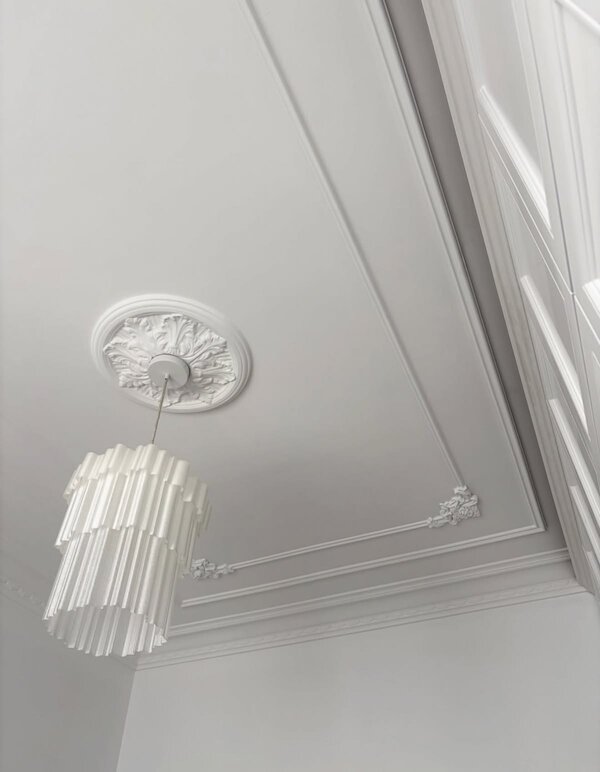 Mẫu phào chỉ PU trơn đơn giàn trong ứng dụng thực tế - Mẫu 4